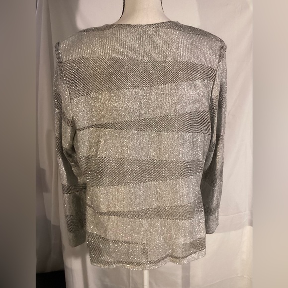 Cache shiny silver open cardigan. M - Picture 1 of 8